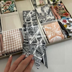 ディオール ツイリースカーフ。パリマップモチーフ 6X100cm