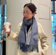 エルメス 100％ウールスカーフ 35x180cm