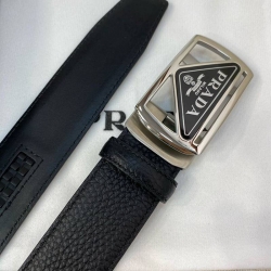 プラダ メンズ ベルト 自動バックル 34mm