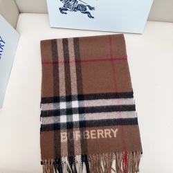 バーバリー コントラストチェック。カシミヤ 30x168