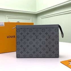 LOUIS VUITTON ポシェット ボヤージュ タイガ×モノグラム メンズ 27×21×6cm