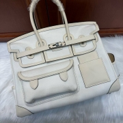 HERMES バーキン 35 カーゴ キャンバス×スウィフト レディース 35×25×18cm