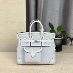 HERMES バーキン 25 カーゴ キャンバス×スウィフト レディース 25×20×13cm