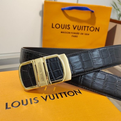 LV メンズ ベルト 自動バックル 35mm