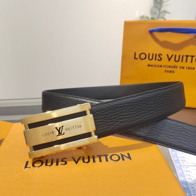 LV メンズ ベルト 自動バックル 35mm