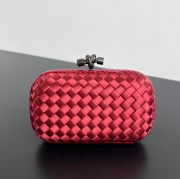 BOTTEGA VENETA ノット シルク編み スネークスキン クラッチ レディース 16×10×5cm
