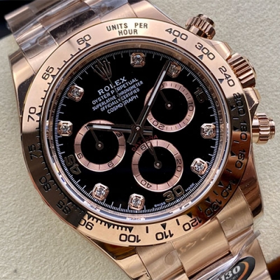 ROLEX 116505G ブラック文字盤 4130搭載 最強コピー