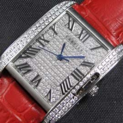 CARTIER タンクアングレーズ クォーツ搭載