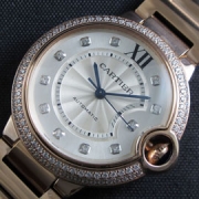 CARTIER バロンブルー Asain ETA搭載 自動巻き 人工ダイヤ ホワイト 優れた品質