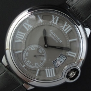 CARTIER カリブル ドゥ Asian 自動巻き スモセコ グレー 日付 視認性高い