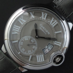 CARTIER カリブル ドゥ Asian 自動巻き スモセコ グレー 日付 視認性高い