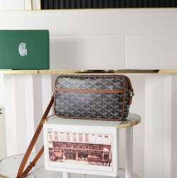 GOYARD カメラバッグ カーフレザー メンズ 22.5×13×7cm