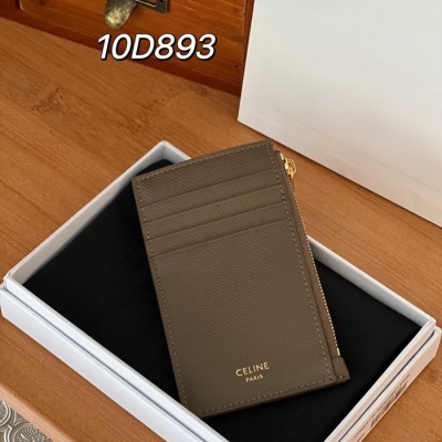 CELINE エッセンシャル ジッピーカードケース カーフレザー レディース 13×7.5×1cm