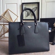 PRADA トートバッグ クロスグレインレザー メンズ 38×29×6cm
