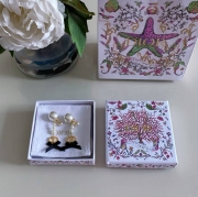 ディオール スタイル ピアス ボウ パール