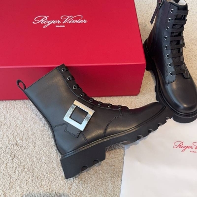 【ROGERVIVIER】ビバレンジャーズトラックブーツレザーブーツレディース