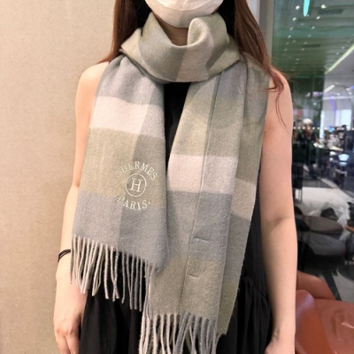 エルメス プレミアムカシミヤスカーフ 30x180