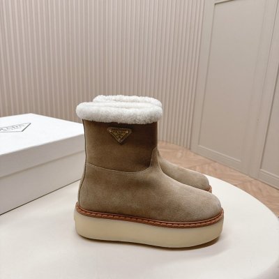 【PRADA】ウールブーツレディース