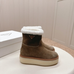 【PRADA】ウールブーツレディース