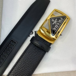 プラダ メンズ ベルト 自動バックル 34mm