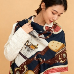 エルメス 140プレミアムシルクカシミヤ両面同色ストール。70％カシミヤ30％シルク 140x140cm