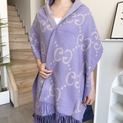 グッチ 2025新作。両面カシミヤ 35x190cm