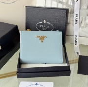 PRADA 二つ折り財布 サフィアーノレザー メンズ 10×9×2cm