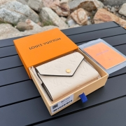 LOUIS VUITTON ヴィクトリーヌ ウォレット モノグラム アンプラント レザー レディース 12×9.5×1.5cm