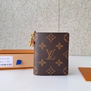 LOUIS VUITTON ポケット ウォレット モノグラム キャンバス レディース 9×10×2.5cm