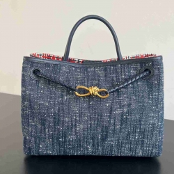 BV ショルダーバッグ デニム ハンドバッグ アンディアーモ 35×25×11cm