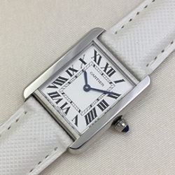 CARTIER タンクソロ 24mm クォーツ 白ダイヤル サファイヤクリスタル 動作良好