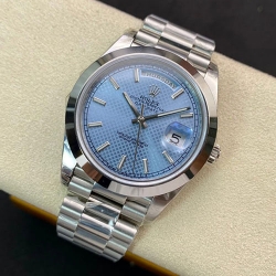 ROLEX 228206 デイデイト 40mm アイスブルー 斜め格子