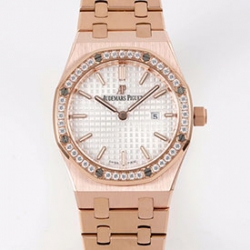 AUDEMARS PIGUET 67651OR BF新品 ロイヤルオーク クォーツ シルバー文字盤