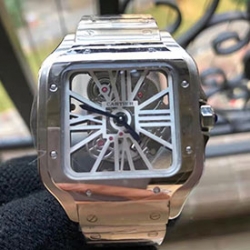 CARTIER WHSA0007 サントス ドゥ カルティエ スケルトン 2024新品