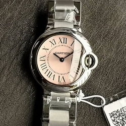 CARTIER W6920038 バロンブルー SM ピンク V6 高グレード