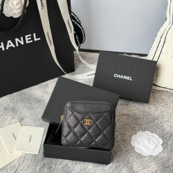 CHANEL コインパース カーフレザー レディース 11×9.5×1.5cm