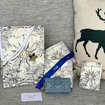 DIOR レディディオール 5スロットカードケース ラムスキン レディース 10.4×7×2cm