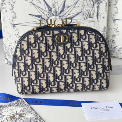 DIOR ポーチ オブリーク メンズ 15.5×24×7cm