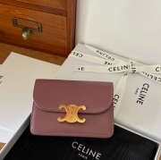 CELINE トリオンフ カードケース カーフレザー レディース 10.5×7×1cm
