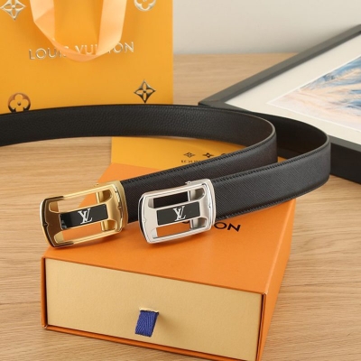 LV メンズ ベルト 自動バックル 35mm