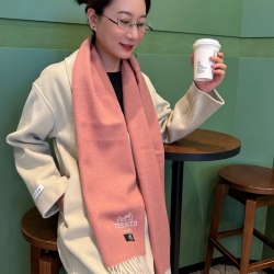 エルメス 100％ウールスカーフ 35x180cm