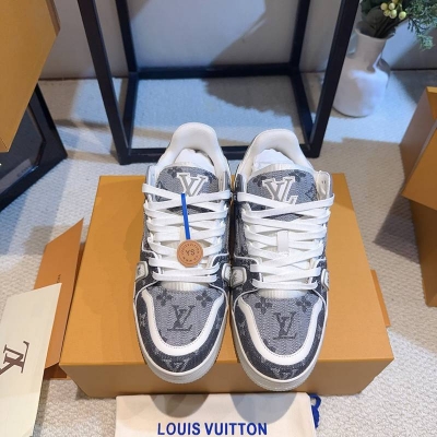 【LOUISVUITTON】トレーナースニーカーデニムスニーカーバスケットボールシューズメンズレディース