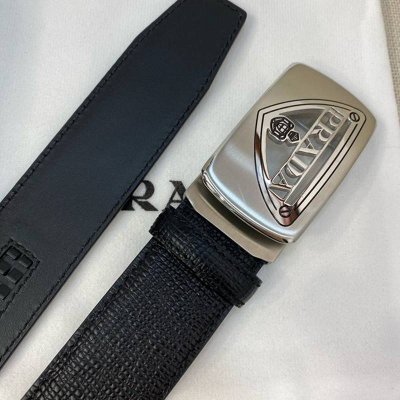 プラダ メンズ ベルト 自動バックル 34mm