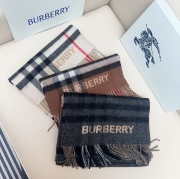 バーバリー コントラストチェック。カシミヤ 30x168