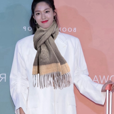 エルメス 新作。モンゴル産カシミヤ。男女兼用 32x200