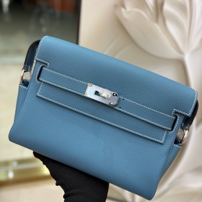 HERMES ケリーメッセンジャー ショルダーバッグ ユニセックス 25×20×8cm