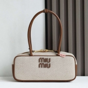 MIUMIU ショルダーバッグ キャンバス ボーリングバッグ 28×12×9cm