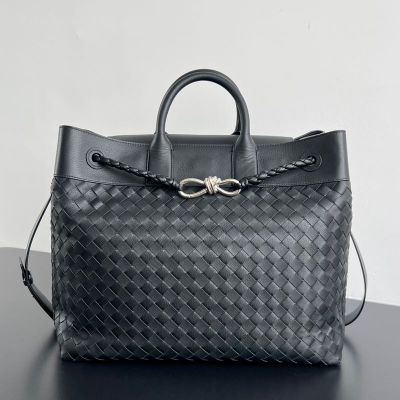 BOTTEGA VENETA アンディアモ キャンバス×レザー トート ユニセックス 43×39×20cm