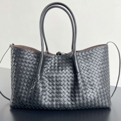 BV トートバッグ レザー ハンドバッグ 編み込み 23×43×14.5cm