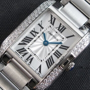 CARTIER タンクアングレーズ クォーツ搭載